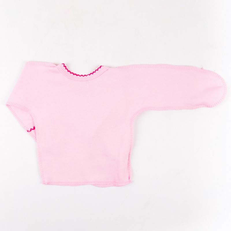 Сорочечка «НЕЦАРАПКА» з малюнком інтерлок рожевого кольору, Рожевий, 22, 3-6 місяці, 62-68см