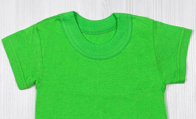 Футболка однотонна кулір зеленого кольору, Зелений, 24, 1,5 роки, 86см