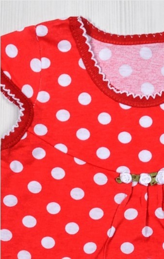 Дитячі трикотажні сукні для дівчинку. Сукня «АЛЬБЕРТА» червоного кольору кулір. ТМ «Пташка Украина»