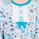 Трикотажна нічна сорочка на дівчинку «ЛОРА» футер блакитного кольору, Блакитний, 32, 7-8 років, 122-128см