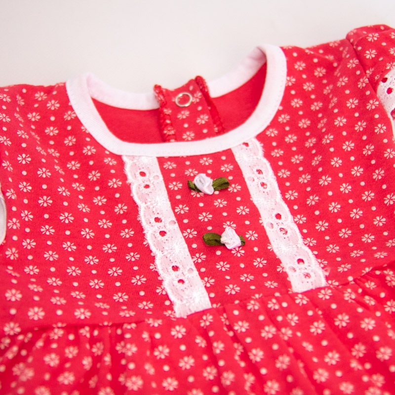 Детские трикотажные сарафаны для девочек. Платье "КАМИЛА" красного цвета кулир. ТМ «Пташка Украина»