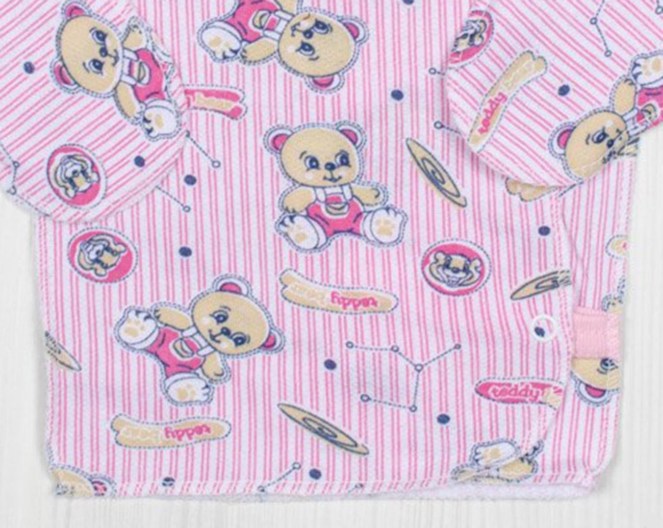 Сорочечка для новонароджених «НЕЦАРАПКА» футер рожевого кольору, Рожевий, 18, 0-1,5 місяці, 50-56см