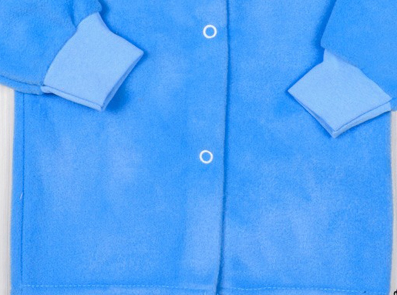 Кофта на прикладе флис голубого цвета, Голубой, 24, 6-9 месяцев, 68-74см