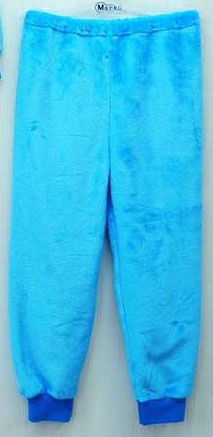 Дитячі трикотажні піжами для хлопчика. Піжама на манжеті однотонна рвана махра блакитного кольору. ТМ «Пташка Украина»