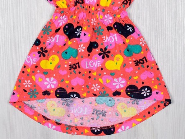 Дитячі трикотажні сукні для дівчинку. Сукня «ДІАНА» кулір світло-рожевого кольору. ТМ «Пташка Украина»