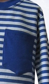 Батник «БОЦМАН» синього кольору стрейч-футер, Синій, 28, 3-4 роки, 98-104см