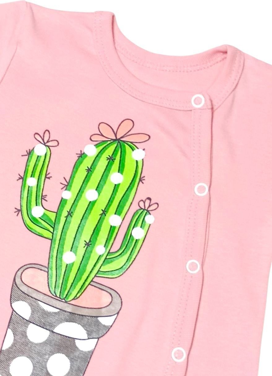 Песочник &laquo;КАКТУС&raquo; рибана розового цвета, Розовый, 6-9 месяцев, 74см