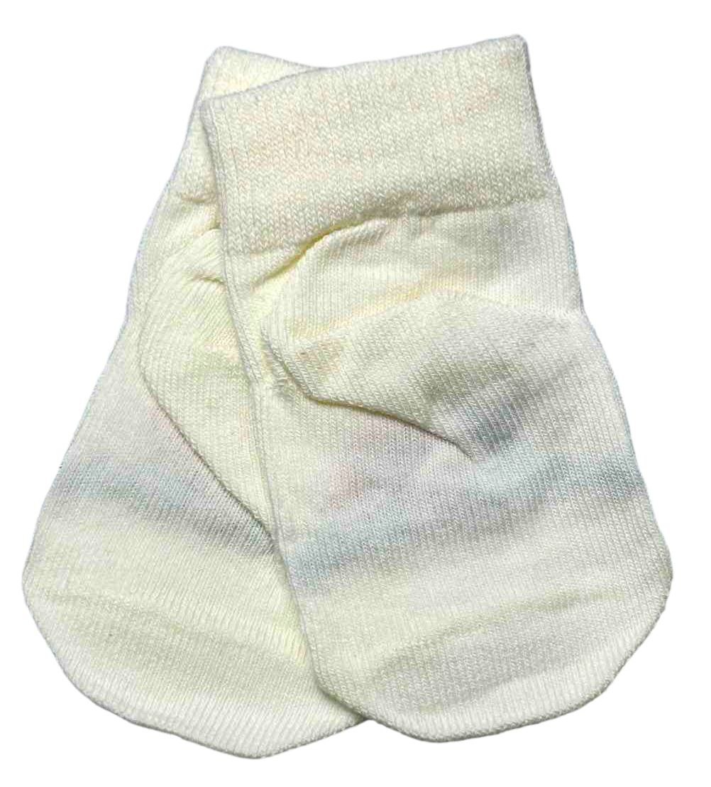 Носочки с надписью молочного цвета, Молочный, 0-1 месяц, 56см