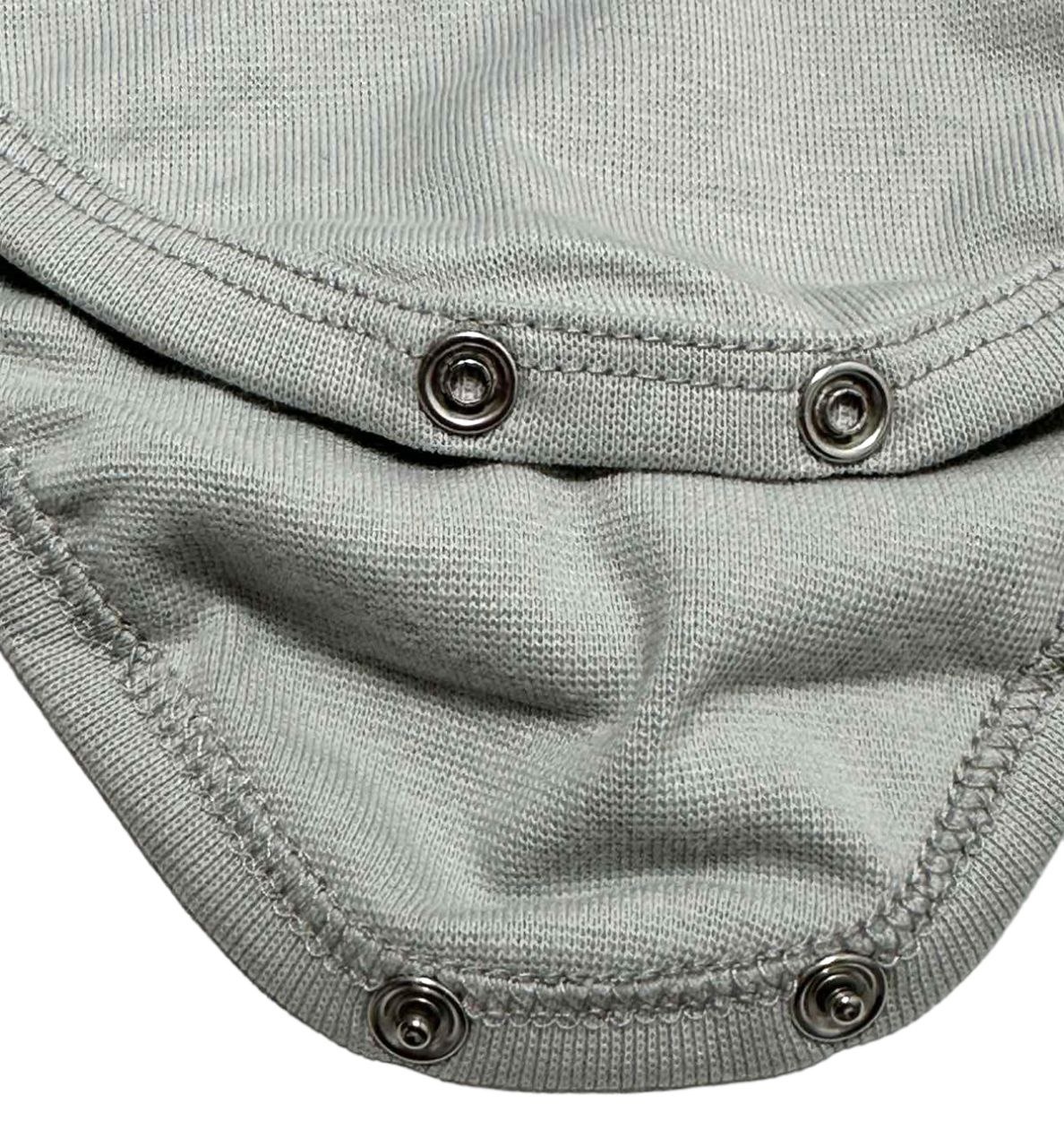 Комплект боді із брючками начесний стрейч інтерлок сірого кольору, Сірий, 12-18 місяців, 86см