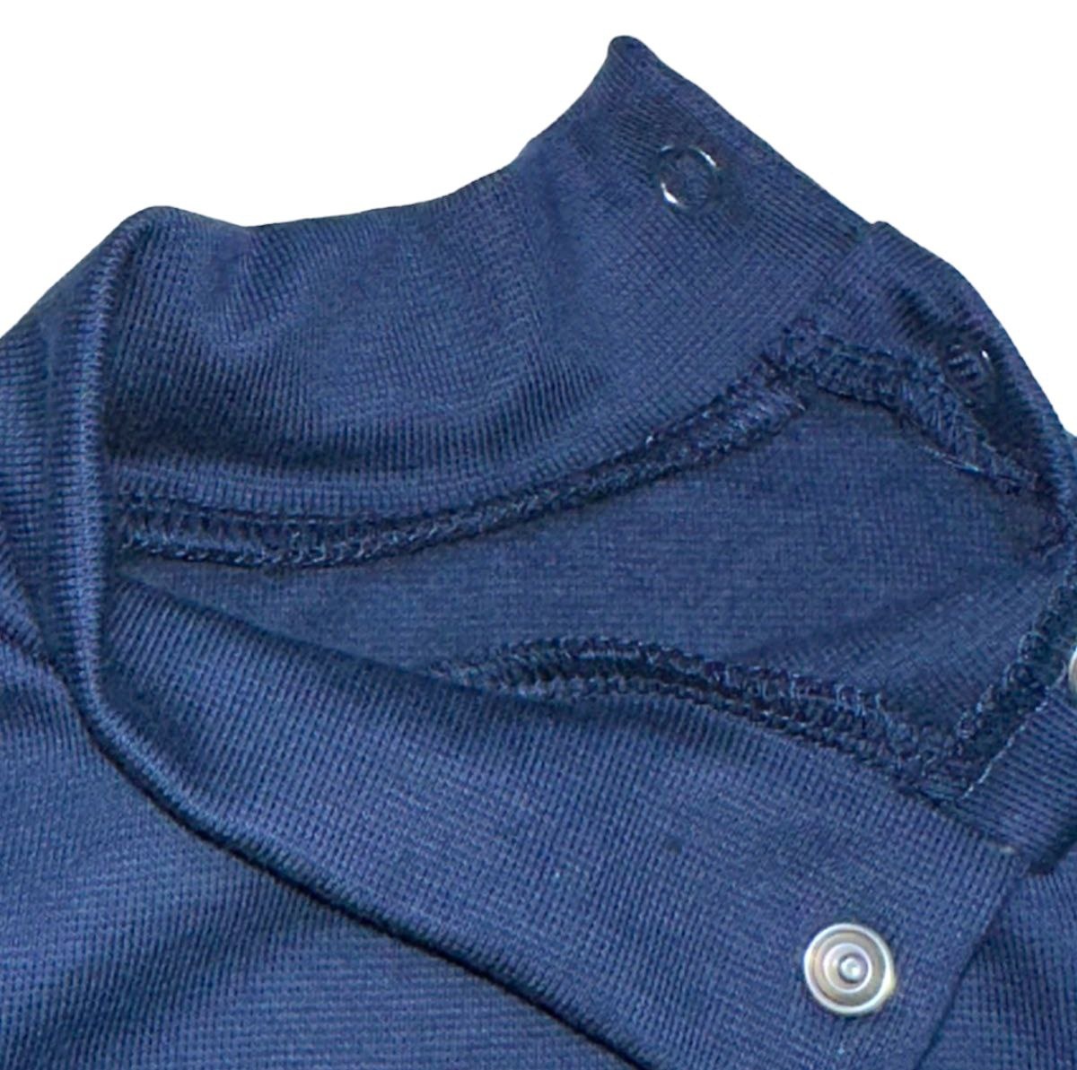 Комплект боді із брючками начесний стрейч інтерлок темно-синього кольору, Темно-синій, 3-6 місяці, 68см