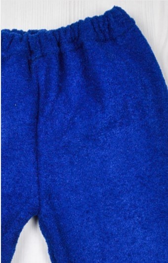 Брюки однотонные синего цвета начесная махра, Синий, 20, 1,5-3 месяца, 56-62см