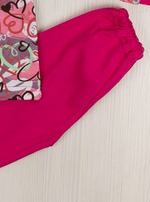 Піжама комбінована інтерлок бордового кольору, Бордовий, 24, 1,5 роки, 86см