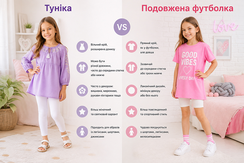 Летняя детская туника или футболка: что удобнее